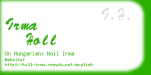 irma holl business card